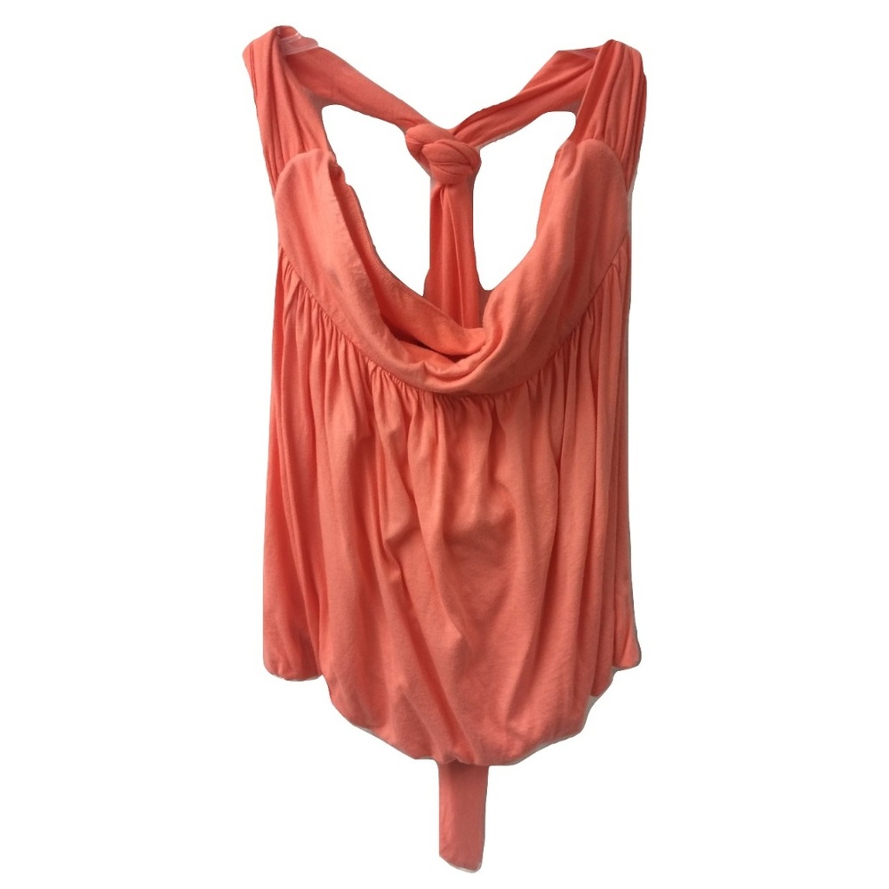 NWT Emma & Sam Popsicle Pink Modal Halter Crop Top